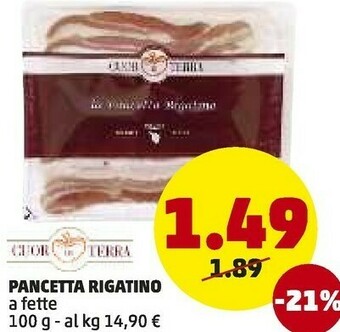 PENNY Pancetta Rigatino A Fette offerta