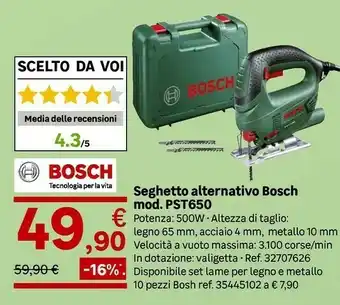 Leroy Merlin Seghetto Alternativo Bosch Mod. PST650 offerta