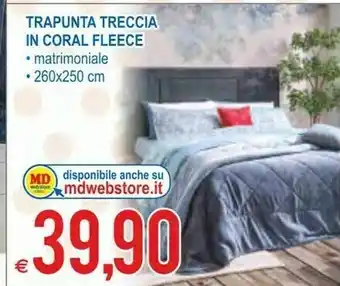 MD Discount Trapunta Treccua In Coral Fleece offerta
