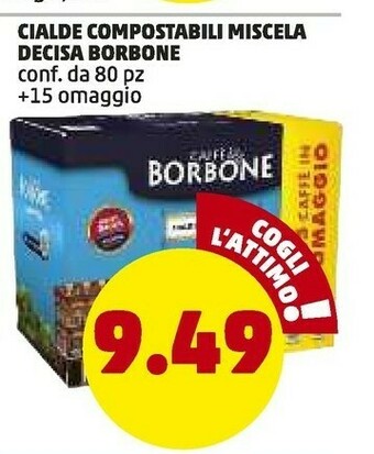 PENNY Caffe borbone Cialde Compostabili Miscela Decisa offerta