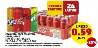 PENNY Coca-Cola - Coca-Cola Zero 500 g(ml) offerta