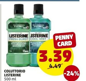PENNY Listerine Collutorio 500 Ml offerta