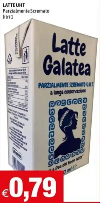 Hurrà LATTE UHT Parzialmente Scremato litri 1 offerta