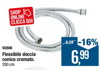Flessibile doccia conico cromato 200cm