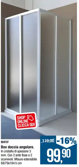 Box doccia angolare 68/79x184h cm