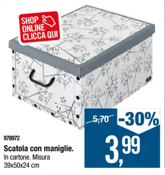 Scatola con maniglie 39x50x24cm