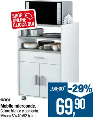 Cfadda Mobile microonde 59x40x92h cm offerta