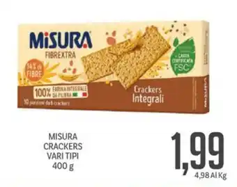 Supermercati Piccolo MISURA CRACKERS VARI TIPI 400 g offerta