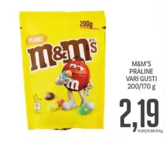 Supermercati Piccolo M&M'S PRALINE VARI GUSTI 200/170 g offerta
