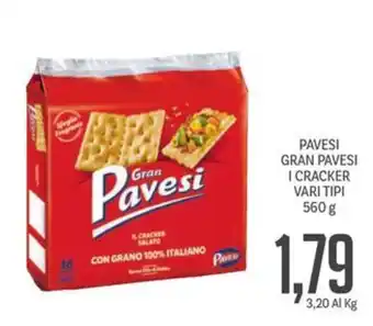 Supermercati Piccolo PAVESI GRAN PAVESI I CRACKER VARI TIPI 560 g offerta