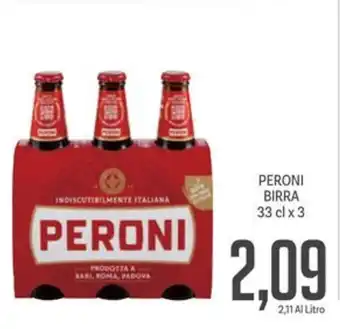 Supermercati Piccolo PERONI BIRRA 33 cl x 3 offerta