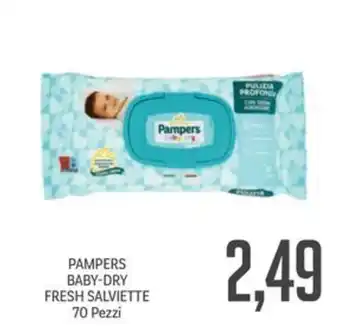 Supermercati Piccolo PAMPERS BABY-DRY FRESH SALVIETTE 70 Pezzi offerta