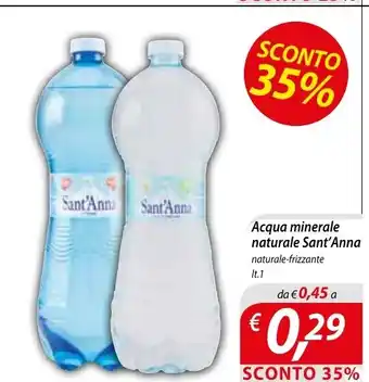 DiMeglio Acqua minerale naturale Sant'Anna naturale-frizzante lt 1 offerta