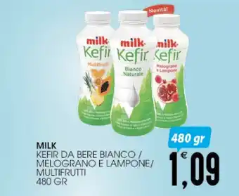 SpesAmica MILK KEFIR DA BERE BIANCO / MELOGRANO E LAMPONE/ MULTIFRUTTI 480 GR offerta