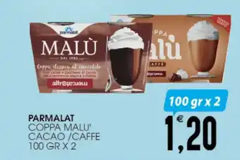 SpesAmica PARMALAT COPPA MALU' CACAO /CAFFE 100 GR X 2 offerta