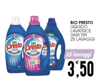 SpesAmica BIO PRESTO LIQUIDO LAVATRICE VARI TIPI 25 LAVAGGI offerta