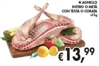 èccoMI AGNELLO INTERO O META CON TESTA O CORATA offerta