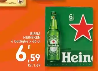 Spazio Conad BIRRA HEINEKEN 6 bottiglie x 66 cl offerta