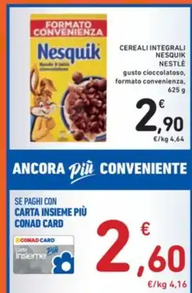 Spazio Conad CEREALI INTEGRALI NESQUIK NESTLÈ offerta