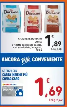Spazio Conad CRACKERS DORIANO DORIA offerta