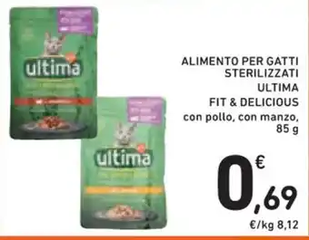 Spazio Conad ALIMENTO PER GATTI STERILIZZATI ULTIMA FIT & DELICIOUS con pollo, con manzo offerta