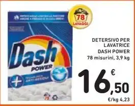 Spazio Conad DETERSIVO PER LAVATRICE DASH POWER 78 misurini, 3,9 kg offerta