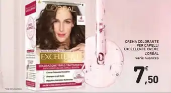 Spazio Conad CREMA COLORANTE PER CAPELLI EXCELLENCE CREME L'ORÉAL offerta