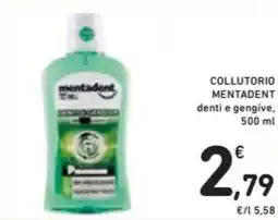 Spazio Conad COLLUTORIO MENTADENT denti e gengive, 500 ml offerta