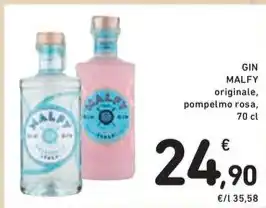 Spazio Conad GIN MALFY originale, pompelmo rosa, 70 cl offerta