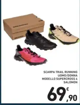 Spazio Conad SCARPA TRAIL RUNNING UOMO/DONNA MODELLO SUPERCROSS 4 SALOMON offerta