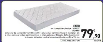 Spazio Conad MATERASSO MEMOREX 1 PIAZZA DORMIR offerta