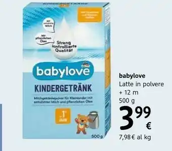 dm drogerie markt Babylove Latte In Polvere offerta
