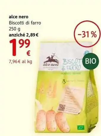 Alce Nero Biscotti Di Farro Biologici 250 G(ml)
