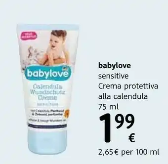 dm drogerie markt Babylove Sensitive Crema Protettiva Alla Calendula offerta