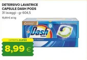Tigre DETERSIVO LAVATRICE CAPSULE DASH PODS 31 lavaggi - gr 604,5 offerta