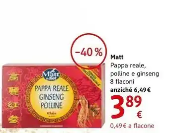 Matt Pappa Reale, Polline E Ginseng 8 Flaconi