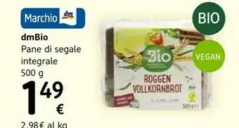 dm drogerie markt Bio - Pane Integrale Di Segale Biologico 500 G(ml) offerta