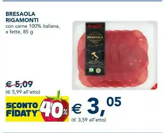 Esselunga Rigamonti Bresaola offerta