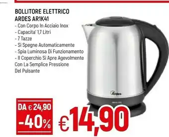 Famila Ardes Bollitore offerta