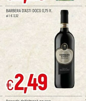 Famila Barbera d'Asti Docg offerta