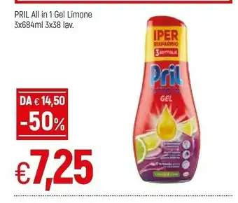 Famila Pril All In 1 Gel Limone offerta