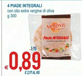 MD Discount 4 Piade Integrali Con Olio Extra Vergine Di Oliva offerta