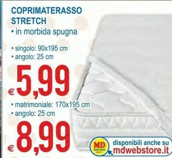 MD Discount Coprimaterasso Stretch offerta