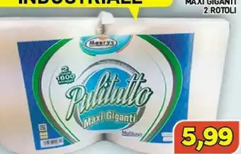 Maury's Maury's Pulittuto Maxi Giganti 2 Rotoli offerta