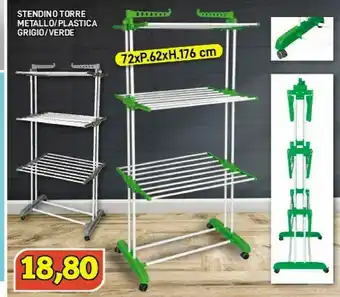 Maury's Stendino Torre Metallo Grigio offerta