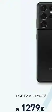 Unieuro Samsung Galaxy S21 Ultra 5G 128GB Display 6.8" Dynamic AMOLED 2X Phantom Black offerta