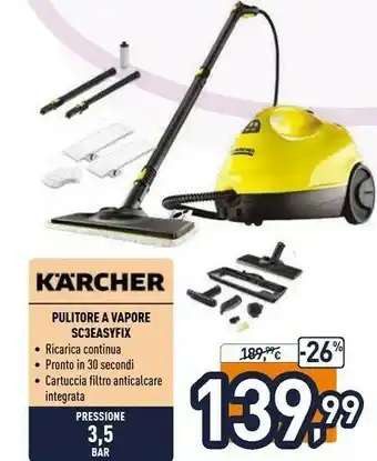 Unieuro Karcher SC3EASYFIX offerta