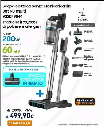 Unieuro Samsung VS20R9044T2 Jet 90 Multi offerta