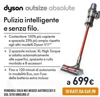 Unieuro Dyson Outsize Absolute offerta