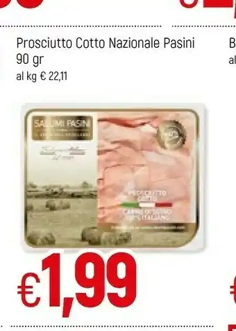 Galassia Pasini Prosciutto Cotto Nazionale offerta
